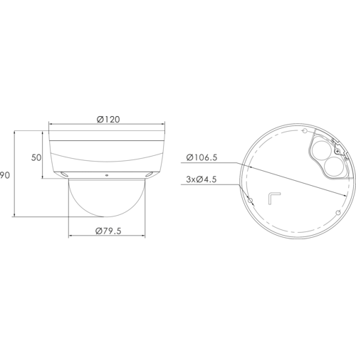IP камера OMNY A12F 28 антивандальная купольная OMNY PRO серии Альфа, 2Мп c ИК подсветкой, 12В/PoE 802.3af, встр.мик/EasyMic, microSD, 2.8мм